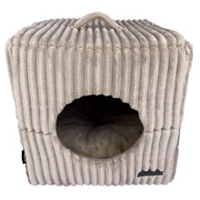 Mousse Large Cube Velour Corduroy Cat Bed